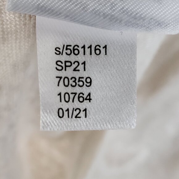 Lou & Grey 100% Linen Boxy Top Tee Light Beige Burnout Minimalist size L Neutral - Picture 9 of 11